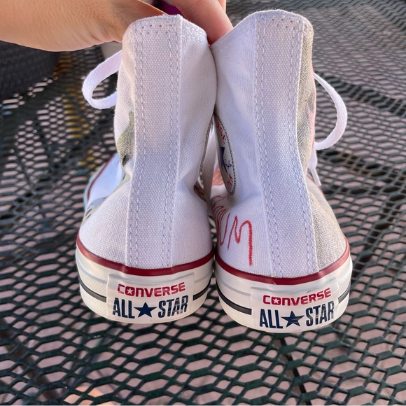 Converse | Classic Chuck Taylor White High-Top Horror Film Customized Sneakers - Picture 6 of 10